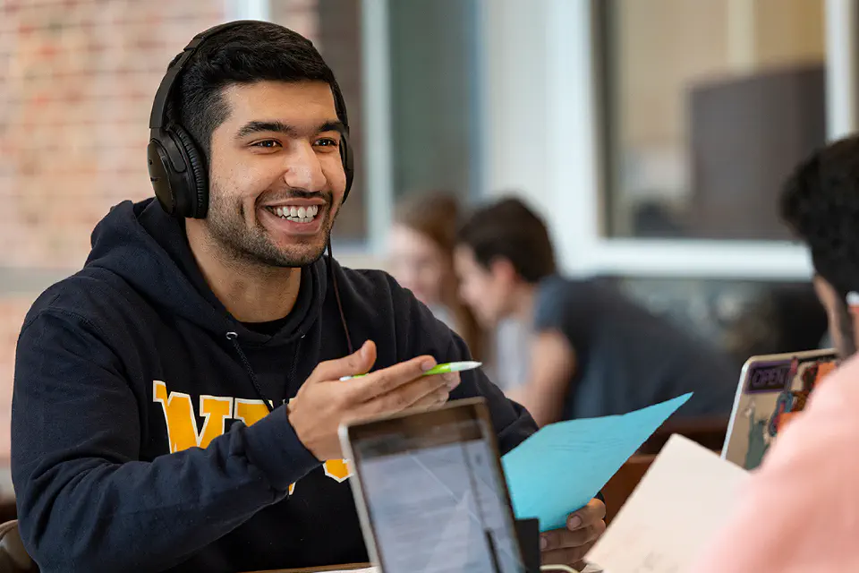 A student studying with another student